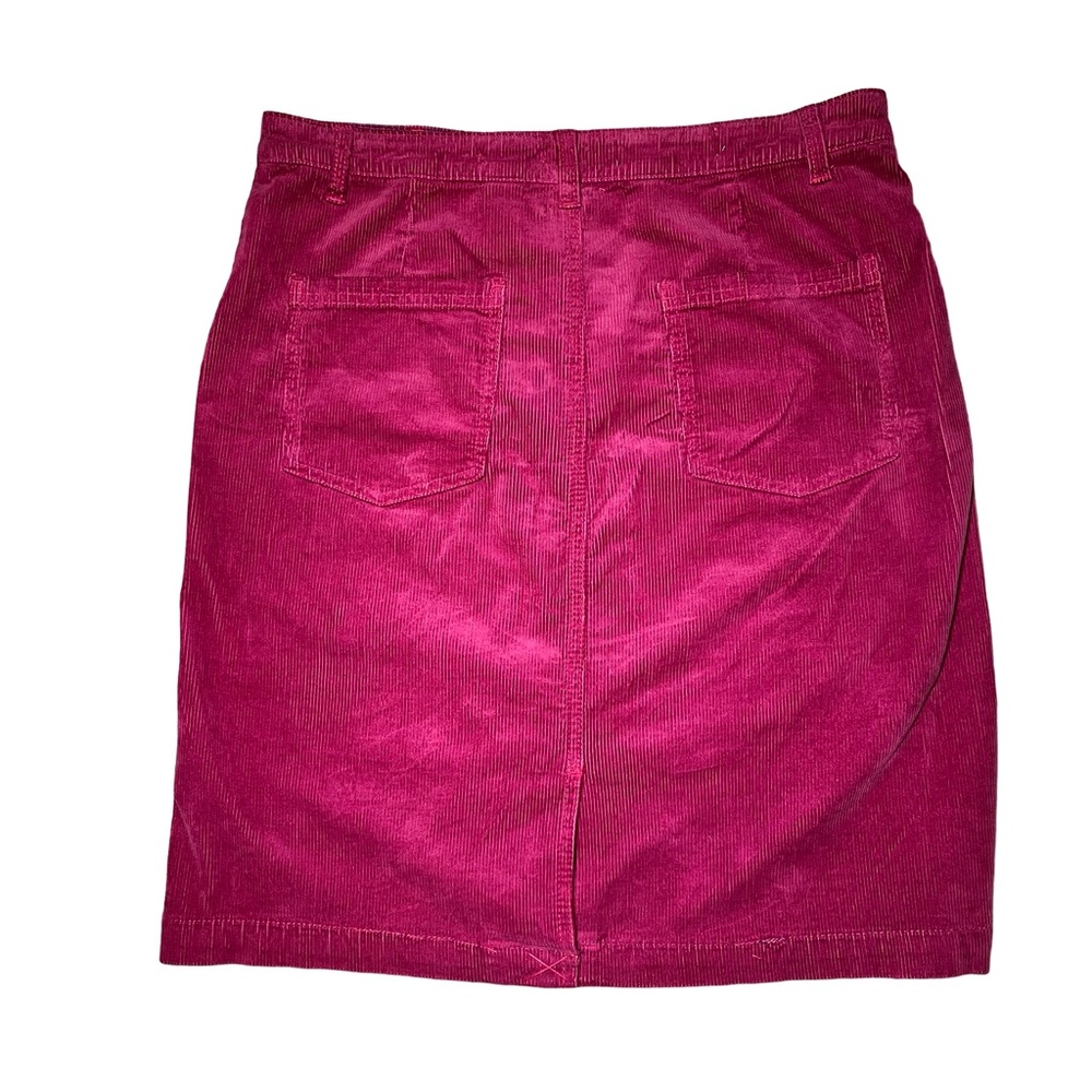 Anthropology Pilcro Talia Corduroy A-line Skirt Magenta Pink Sz 10 EUC - Picture 3 of 4